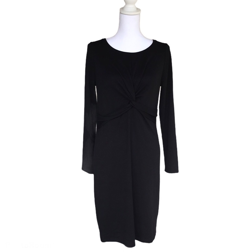 Gap Twist Front Maternity Sweater Dress Black Med